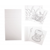 Carte à colorier avec enveloppe Motifs assortis 13,5 cm 6 pièces