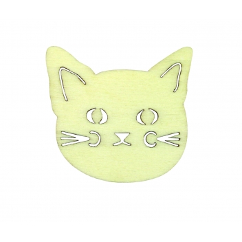 3953 - 3700443539538 - MegaCrea DIY - Embellissement scrap et déco en bois Chaton 4 à 6 cm 3 pièces - 2