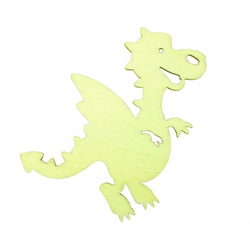 3955 - 3700443539552 - MegaCrea DIY - Embellissement scrap et déco en bois Dragon 6 à 7,5 cm 3 pièces