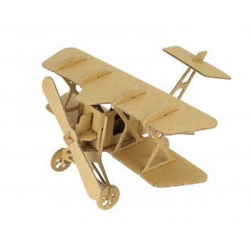4743 - 3700443547434 - MegaCrea DIY - Maquette en carton Avion 13 x 16,5 x 9 cm