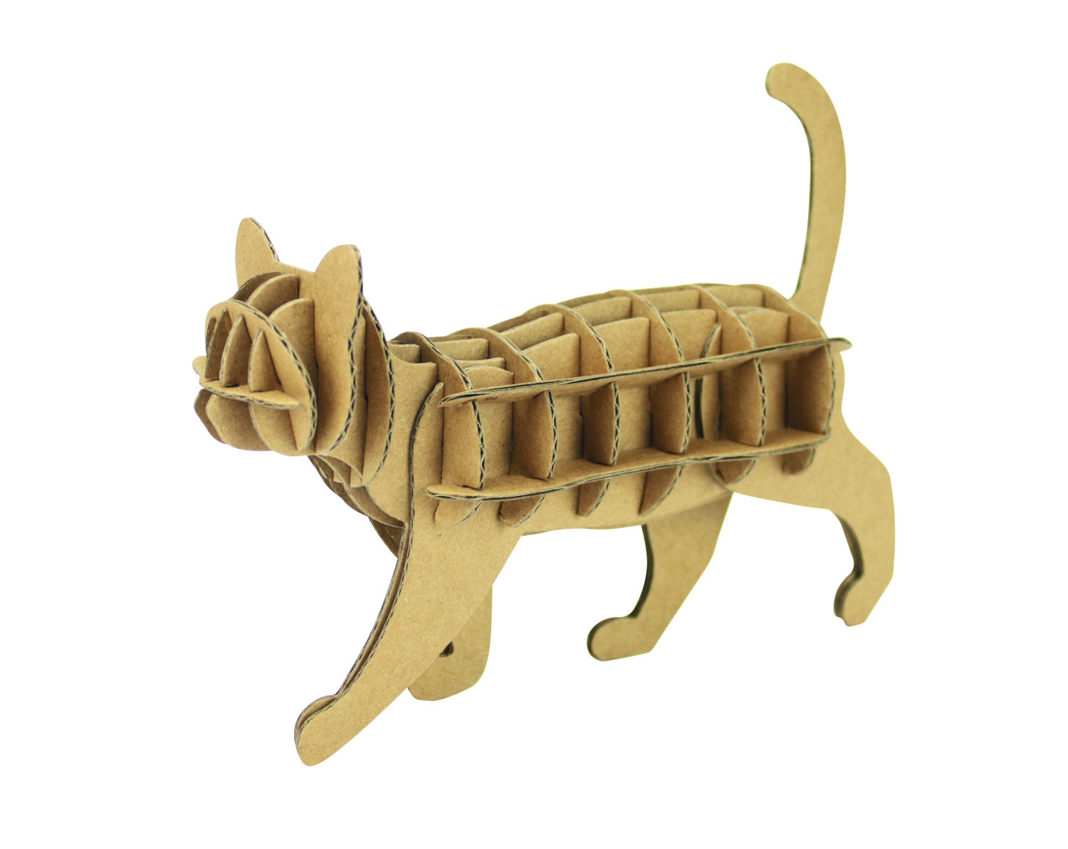 Maquette En Carton Animaux Chat 17 X 10 X 5 Cm Megacrea Diy Ref 4748