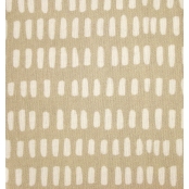 Coupon de tissu DIY - Taupe motif blanc 50 x 140 cm