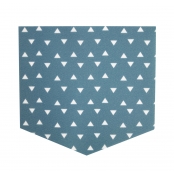 Poche thermocollante bleue 2-en-1 Triangle 9,5 x 10,5cm