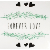 Grand Transfert textile Patch écusson thermocollant Forever love 19 cm