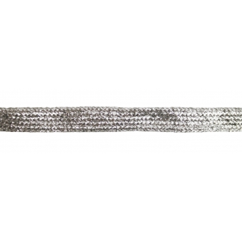 3580 - 3700443535806 - MegaCrea DIY - Ruban pailleté glitter argenté 10 mm x 1 m - 2