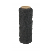 Ficelle Cordelette en jute Noir 2 mm 30 m