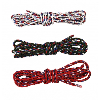 4854 - 3700443548547 - MegaCrea DIY - Cordelette type paracord Blanc rouge et noir 3 mm x 1 m 3 pièces - 2