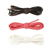 Cordon en cuir synthétique Corail chocolat et blanc 3mm 1,5m 3 pièces