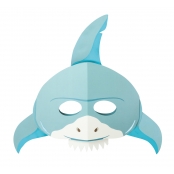 Masque enfant 3D en carte forte requin à monter