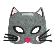 Masque enfant feutrine chat 20,5 x 14,5 cm