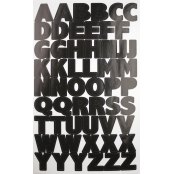 Gommettes lettres de l'alphabet 1,5cm et chiffres 2,1 cm 4 planches