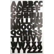 Gommettes lettres de l\'alphabet 1,5cm et chiffres 2,1 cm 4 planches