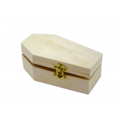 Cercueil en bois Déco Halloween 11,5 x 6,5 x 4,3 cm