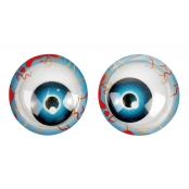 Stickers Yeux effrayants adhésif 10 cm pupille mobile 2 pièces