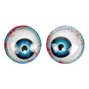 Yeux géants effrayants Halloween adhésif 10 cm 2 pièces