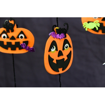 3942 - 3700443539422 - MegaCrea DIY - Citrouille d'Halloween en mousse et stickers 7,5 x 8 cm 30 pièces