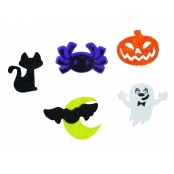 Sticker halloween mousse 3,5 à 4 cm 50 pièces