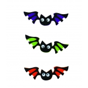 Sticker chauve souris mousse noir,couleurs 6,5 cm 12 pièces