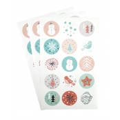 Sticker rond avec foil spécial emballage 2,5 cm 45 pièces