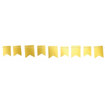 4820 - 3700443548202 - MegaCrea DIY - Mini guirlande fanion Doré 1,5 m