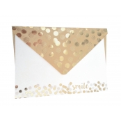 Cartes et enveloppes Motif confettis 10 x 12 cm 7 pièces