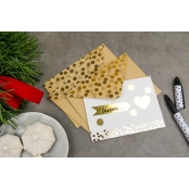 Cartes et enveloppes Motif fanions 10 x 12 cm 7 pièces