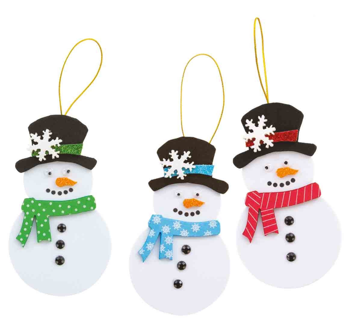 Bonhomme De Neige Bricolage Bricolage de Noel pour enfant : suspensions bonhommes de neige ref 3845