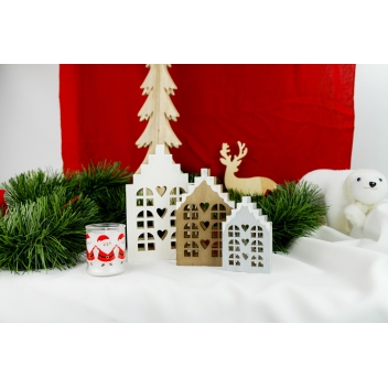 3640 - 3700443536407 - MegaCrea DIY - Maison de Noël en bois à décorer 3 pièces