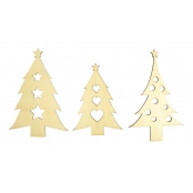 Sapin bois ajouré tailles assorties 3 pièces