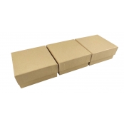 Boîte cadeaux en carton kraft avec couvercle 8,5 cm 3 pièces