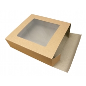 Boîte cadeaux en carton avec fenêtre 25 cm 2 pièces