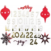 Lettres et symboles pour calendrier de l\'Avent 47 pièces