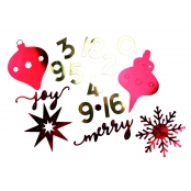Lettres et symboles pour calendrier de l\'Avent 47 pièces