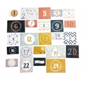 Kit avec Enveloppe numérotée pour calendrier de l'avent 24 pièces