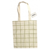 Sac Tote bag Quadrillage coton épais 27,5x31,5cm