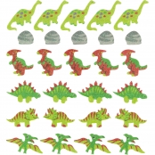 Sticker en mousse pailleté Dinosaures 27 pièces