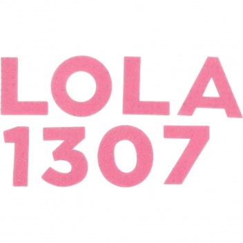 4698 - 3700443546987 - MegaCrea DIY - Stickers Chiffres Lettres feutrine paillettes Rose 5,5cm 80 pièces