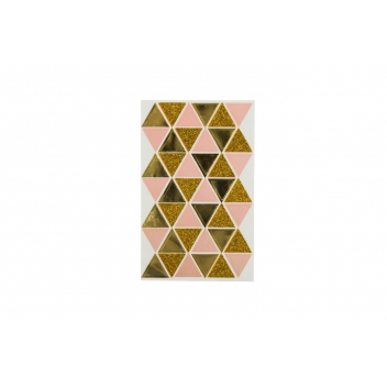 4950 - 3700443549506 - MegaCrea DIY - Sticker triangle Foil et paillette 2,3 x 2 cm 84 pièces - 2
