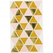 Sticker triangle Foil et paillette 2,3 x 2 cm 84 pièces