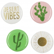 Sticker badge Cactus 2,5cm 4 pièces