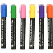 Marqueur peinture acrylique Assortiment 6 pièces