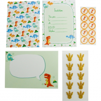 3468 - 3700443534687 - MegaCrea DIY - Carte d'invitation enfant Déco Dinosaure 10 pièces - 3