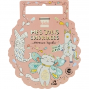 Carnet de coloriage enfant avec foil 24 pages Animaux rigolos