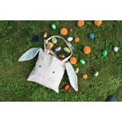 Mini tote bag Lapin en coton, 25 x 25 cm