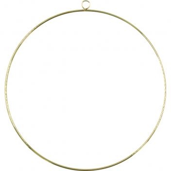 4687 - 3700443546871 - MegaCrea DIY - Support déco à suspendre Cercle en métal doré 25cm