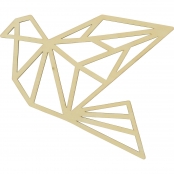 Déco Oiseau origami en bois 26 cm