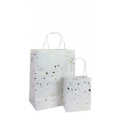 Sac cadeau blanc et doré 2 pièces