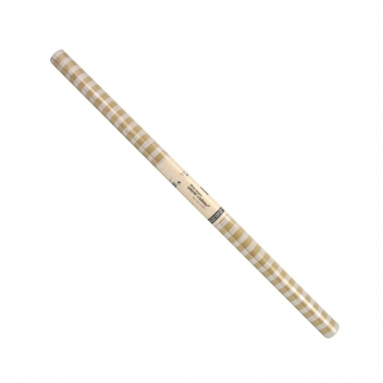 1494 - 3700443514948 - MegaCrea DIY - Papier cadeau à rayures Kraft et blanc 2 x 0,70m