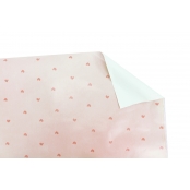Papier cadeau petits coeurs rose 2 x 0,70m