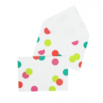 1499 - 3700443514993 - MegaCrea DIY - Carte d'invitation fluo avec enveloppe confettis 15cm 4 pièces - 6